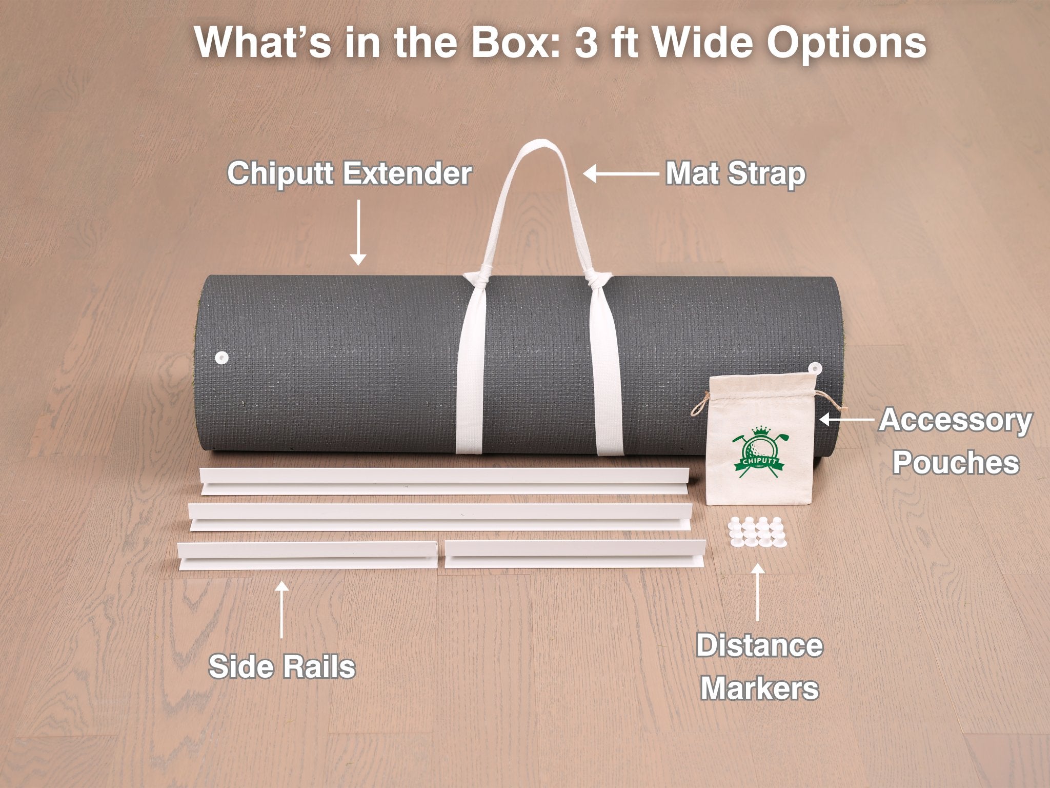 The Chiputt Tour‑Grade Premium Putting Mat Extender