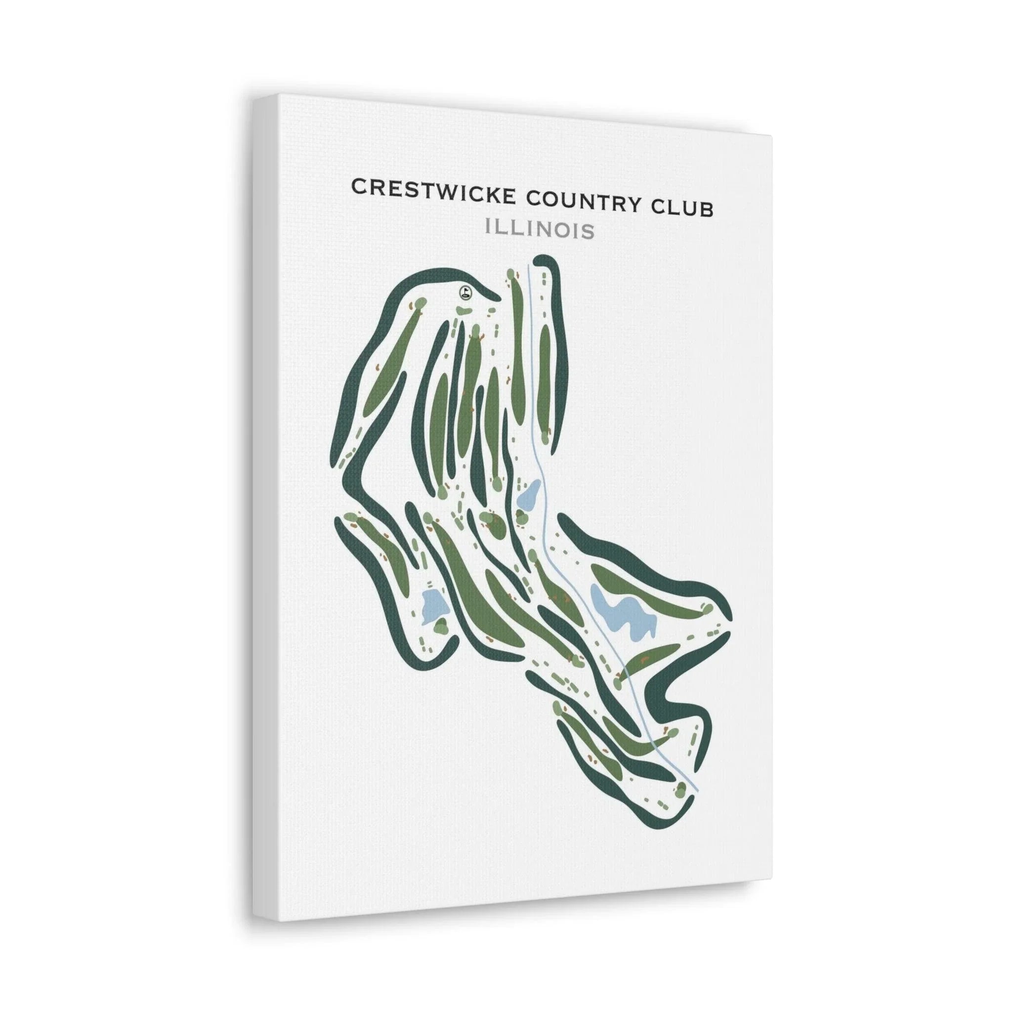 Crestwicke Country Club, Illinois - Printed Golf Courses