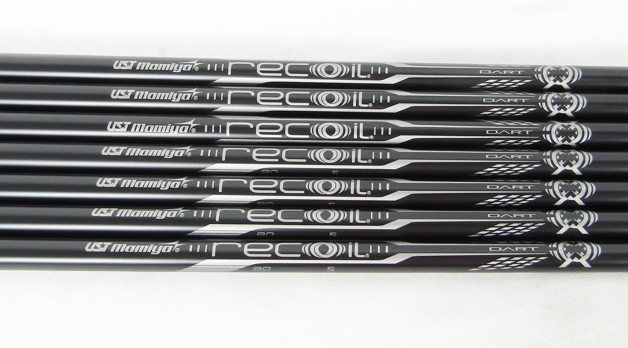 UST Mamiya Recoil DART 80 Stiff Iron Shafts Set of 10 New Uncut .370 41"