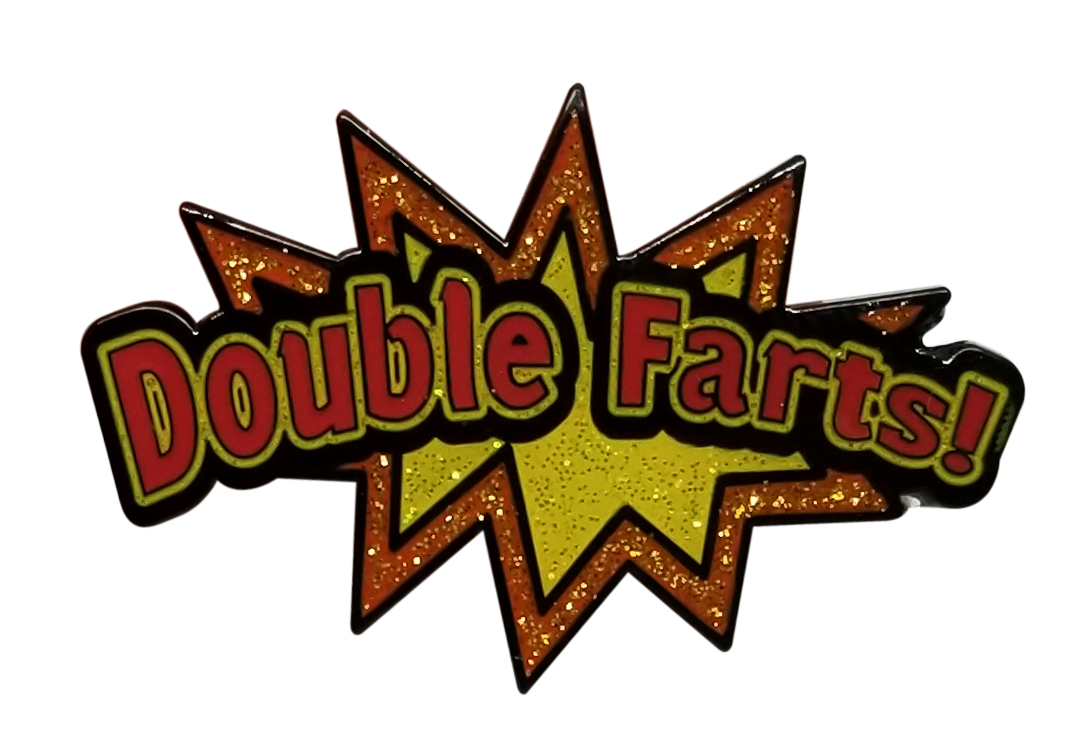 Double Farts Starburst Golf Ball Marker & Hat Clip by ReadyGOLF