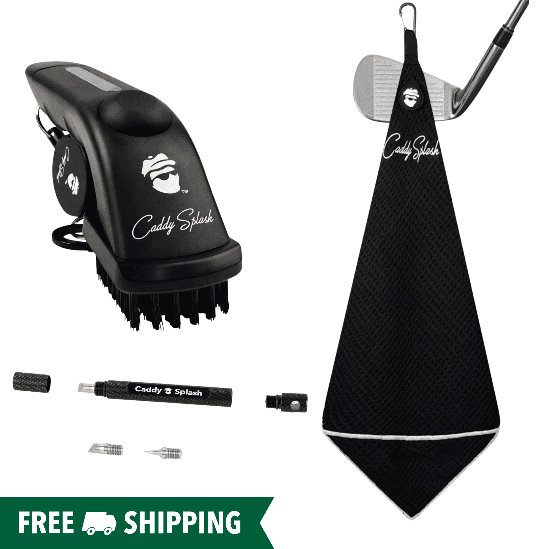 Father’s Day Golf Gift Set: Club Cleaner, Magnetic Towel & Groove Sharpener