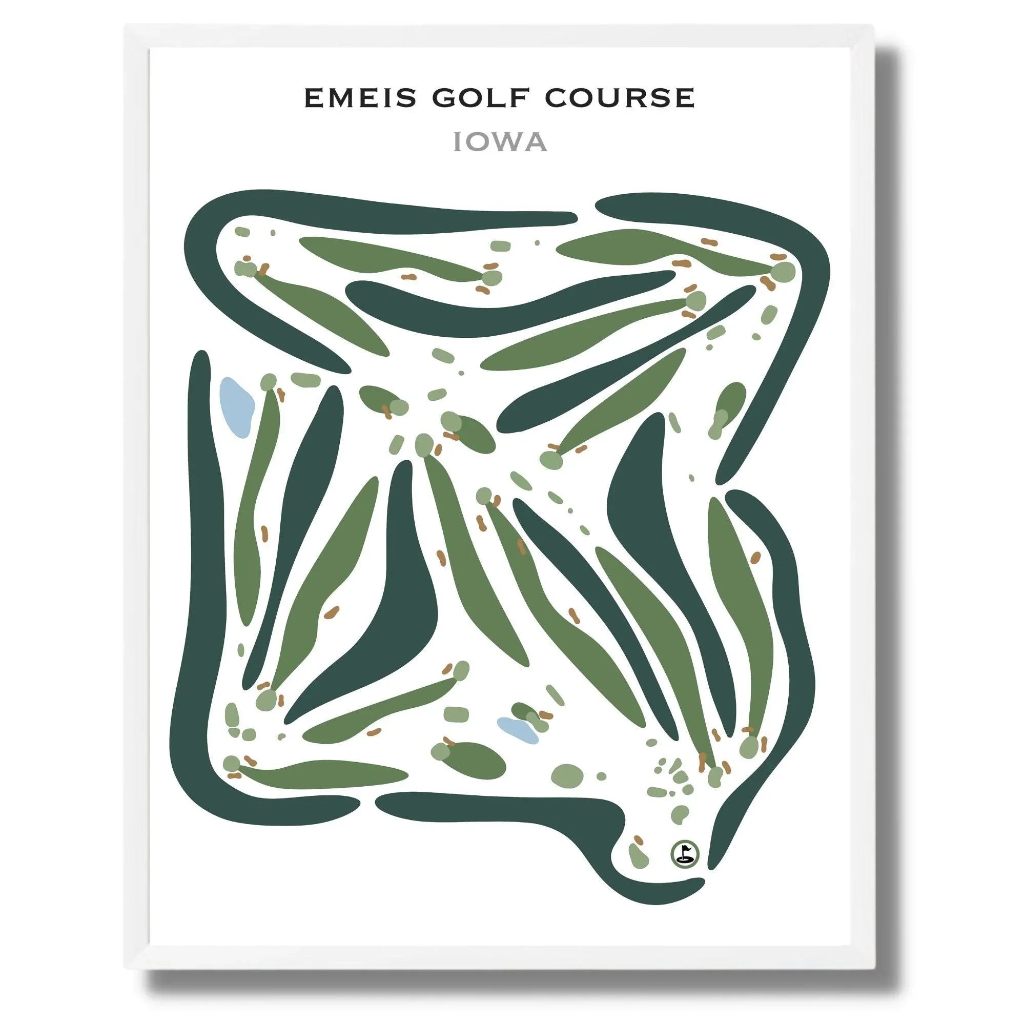 Emeis Golf Course, Iowa - Printed Golf Courses