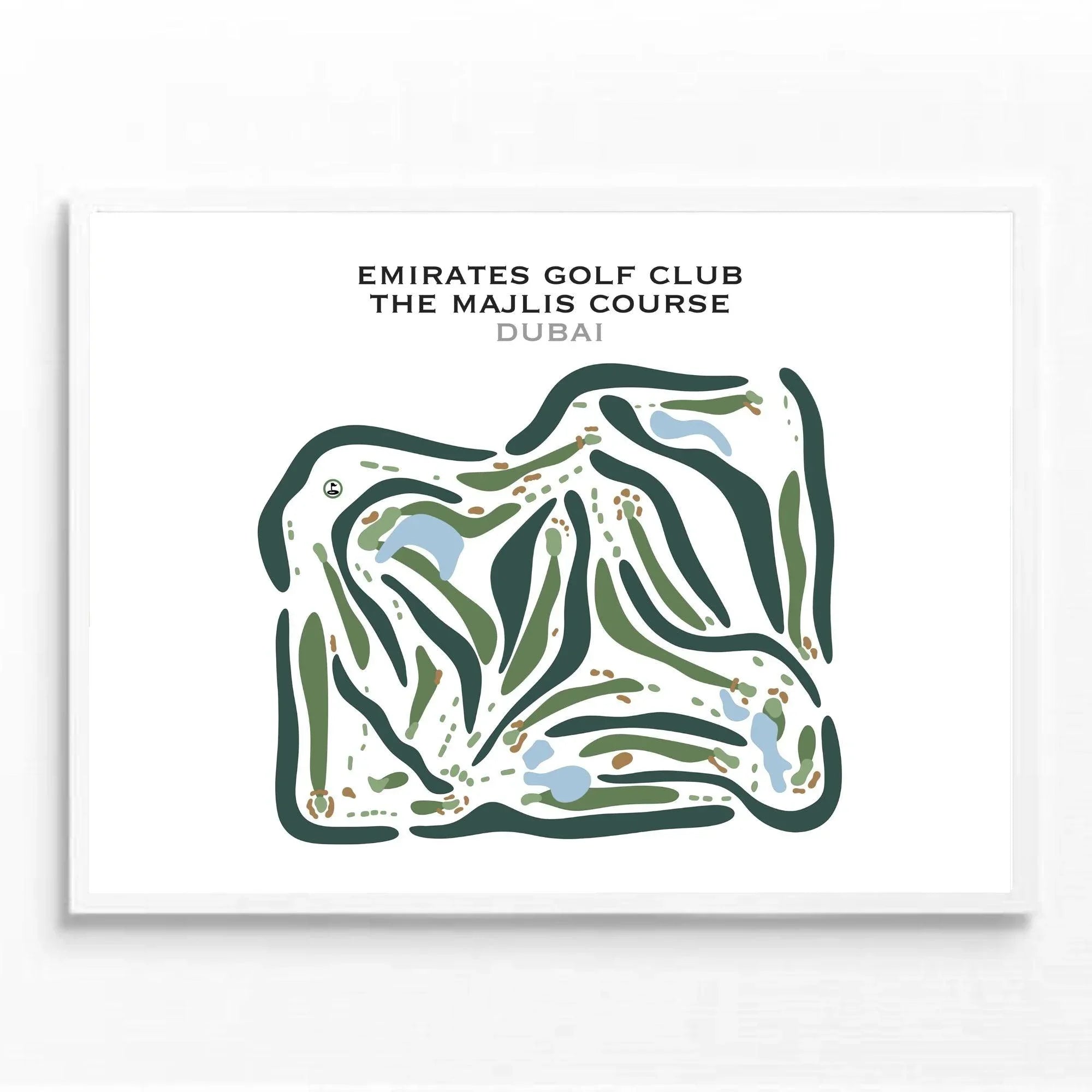Emirates Golf Club, The Majlis Course, Dubai - Printed Golf Courses