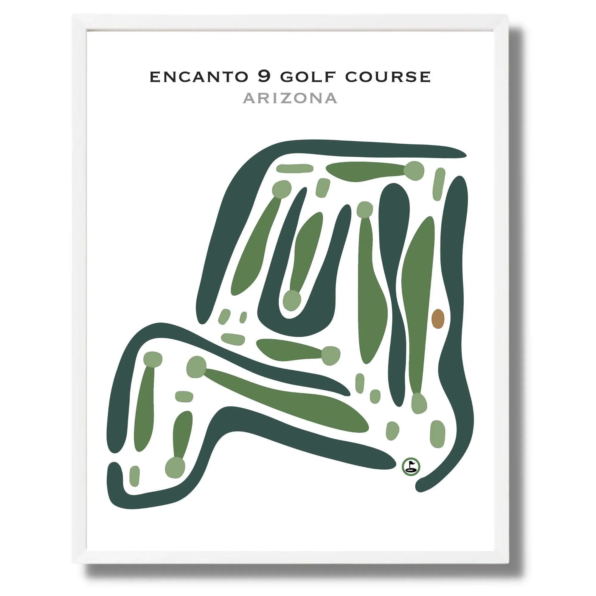 Encanto 9 Golf Course, Arizona - Printed Golf Courses