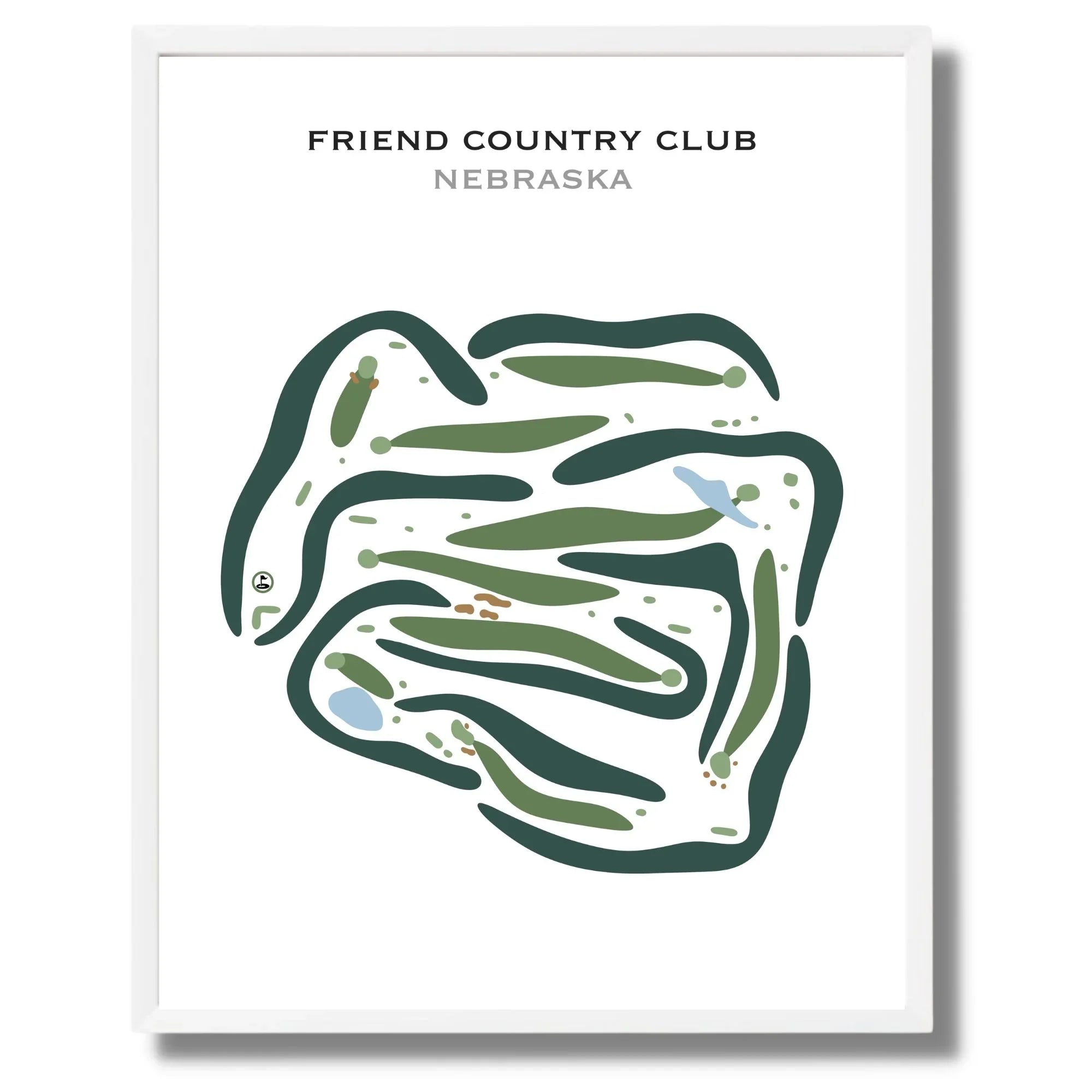 Friend Country Club, Nebraska - Printed Golf Courses