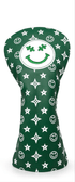 Green Smiley Star Driver Headcover – Good Vibes Only