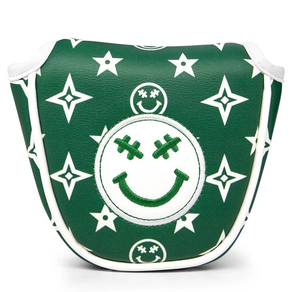 Green Smiley Star Driver Headcover – Good Vibes Only