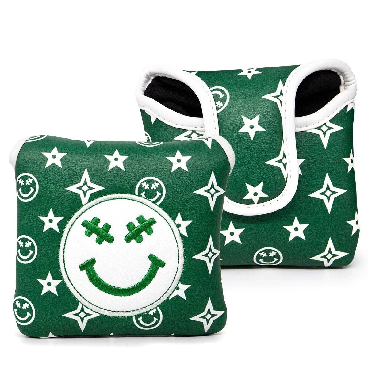 Green Smiley Star Driver Headcover – Good Vibes Only