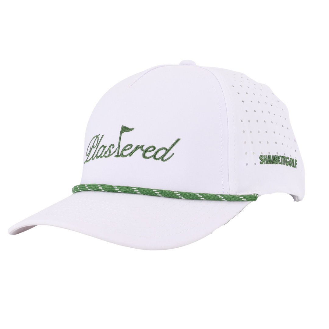 White Plastered Flag Script Hat