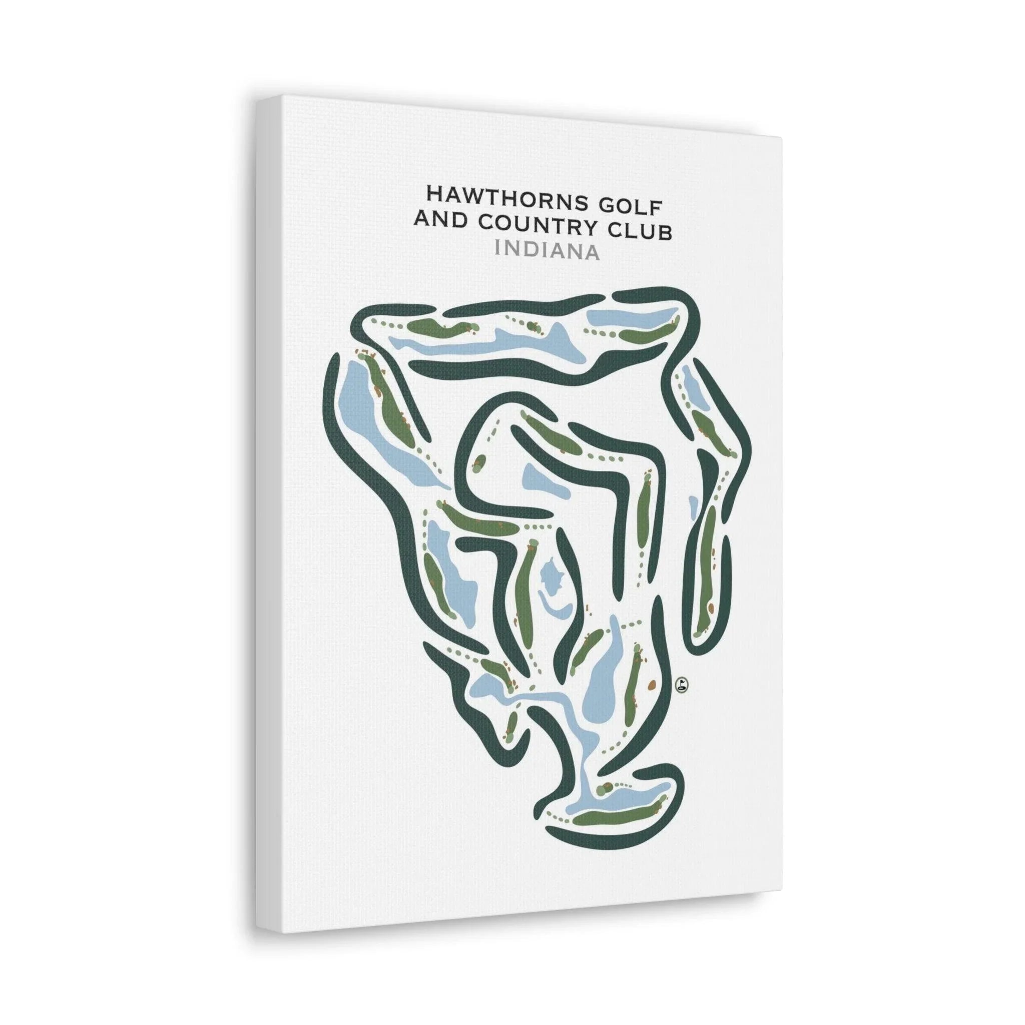 Hawthorns Golf and Country Club, Indiana - Printed Golf Courses