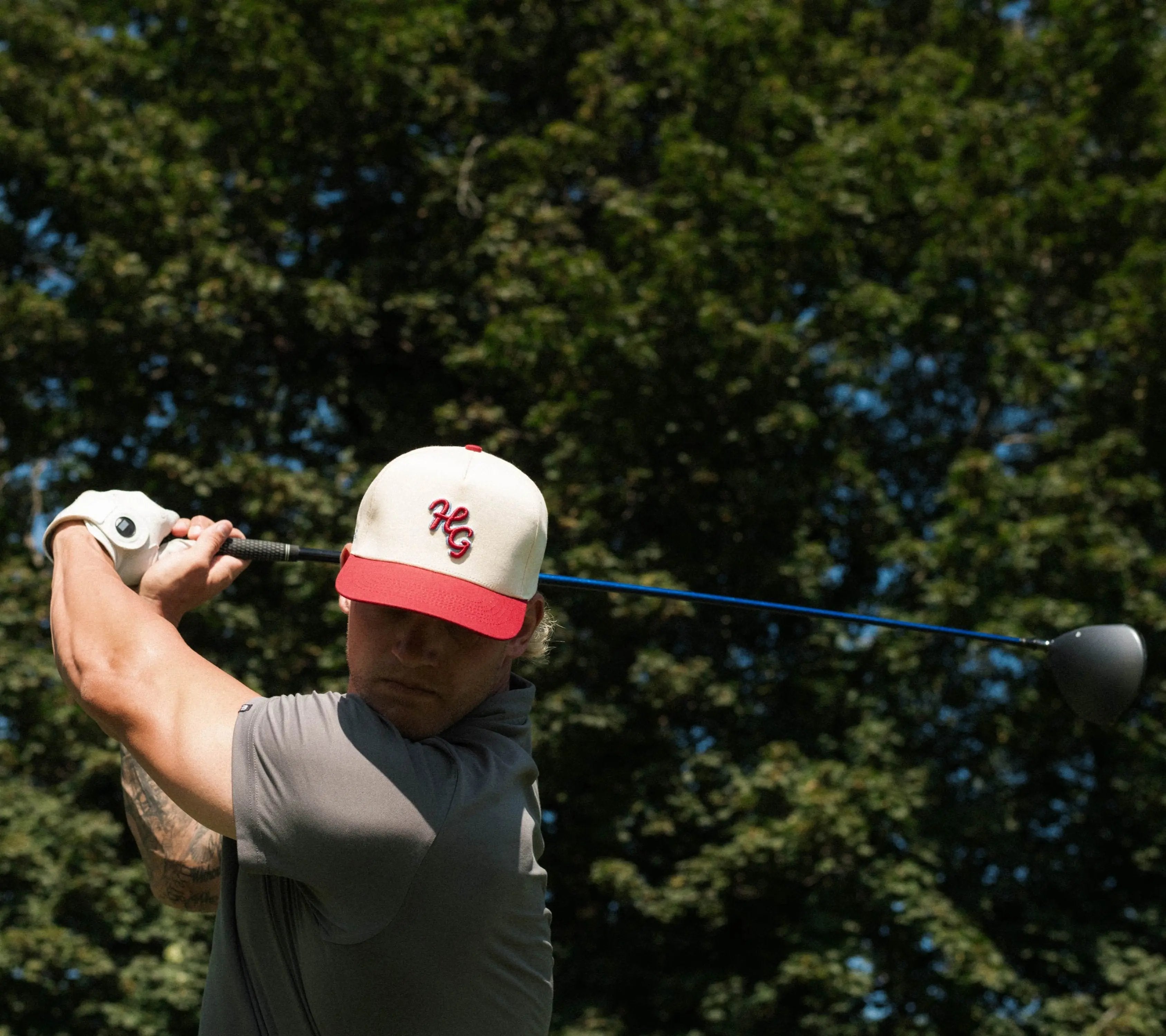 “HG” Icon Cardinal and Bone SnapBack Hat