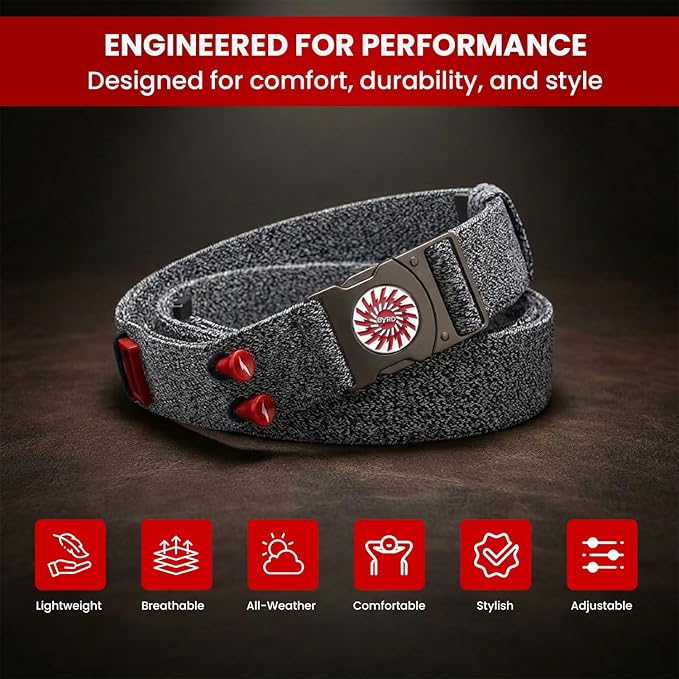 THE BYRD GOLF BELT - Heather Blue