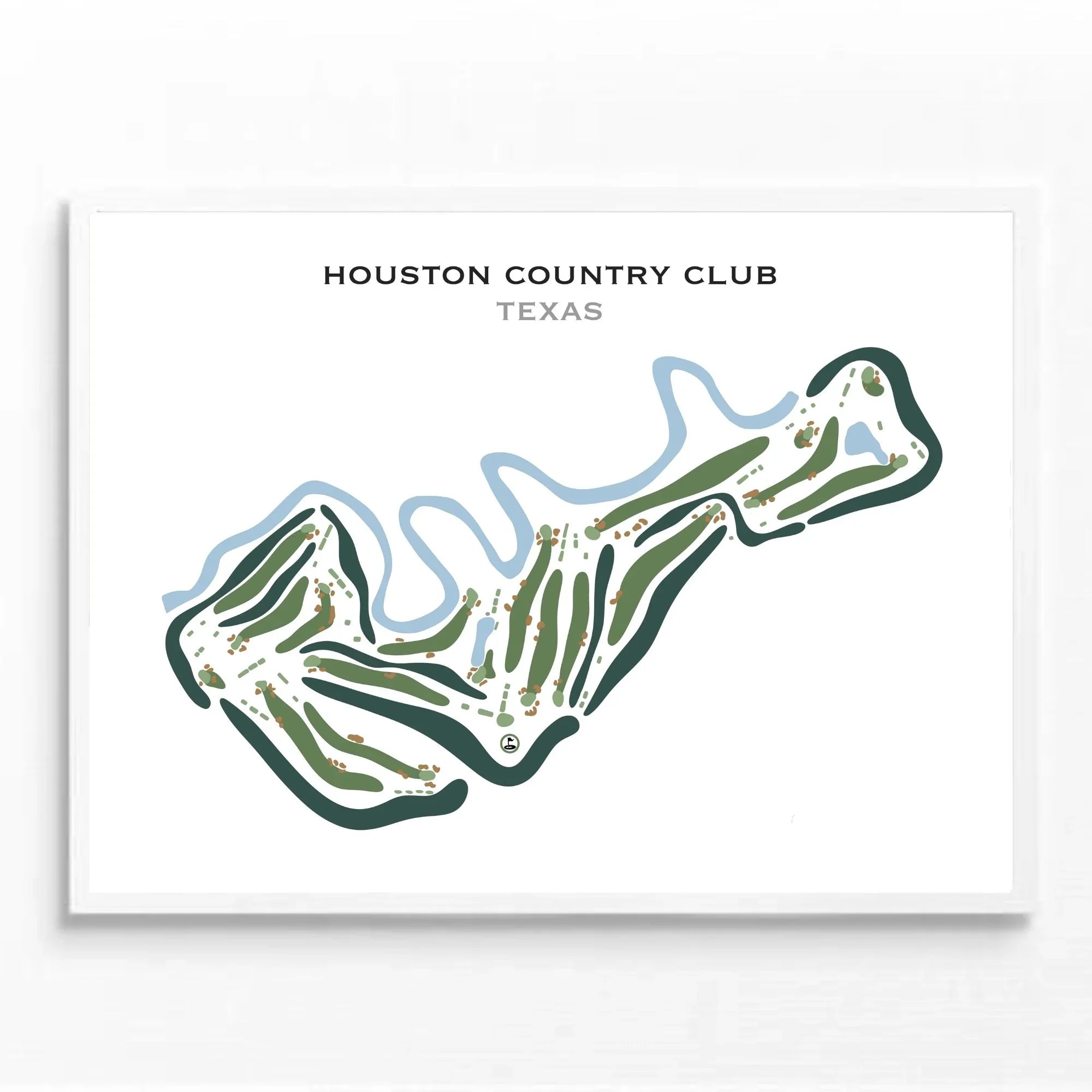 Houston Country Club, Texas - Printed Golf Courses