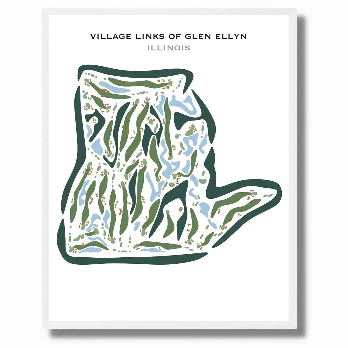 Village links of Glen Ellyn, Illinois - Printed Golf Courses