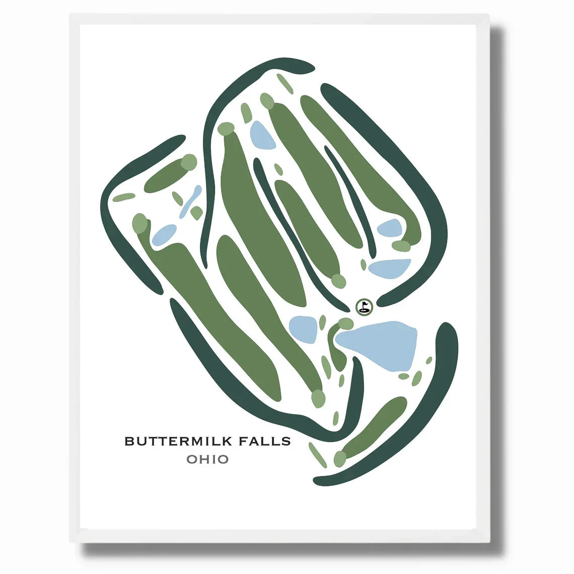 Buttermilk Falls, Ohio - Printed Golf Courses