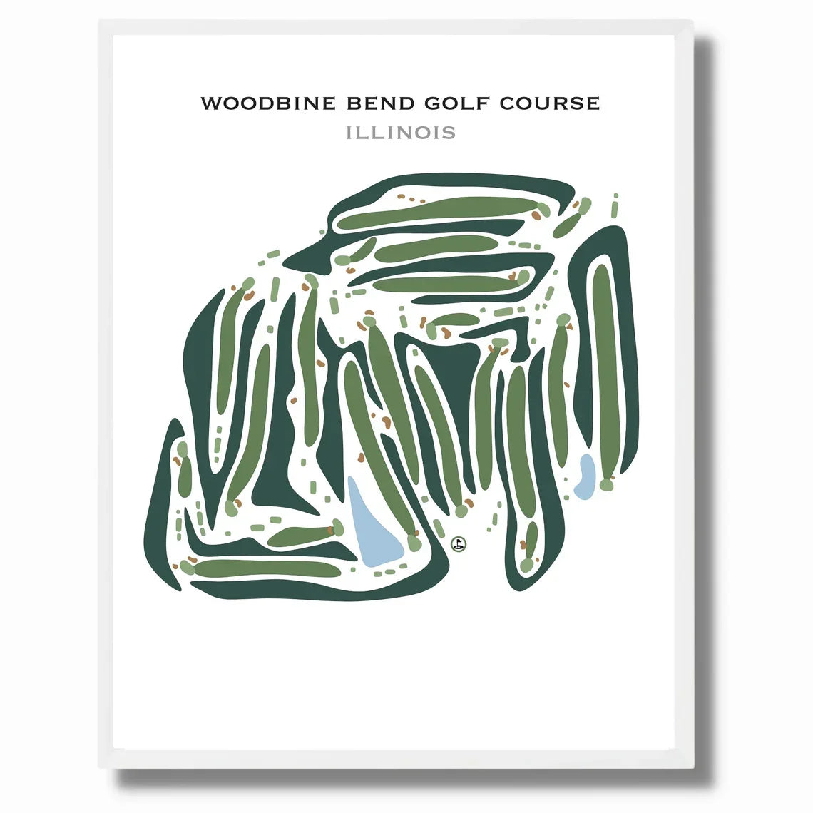Woodbine Bend Golf Course, Illinois - Printed Golf Courses