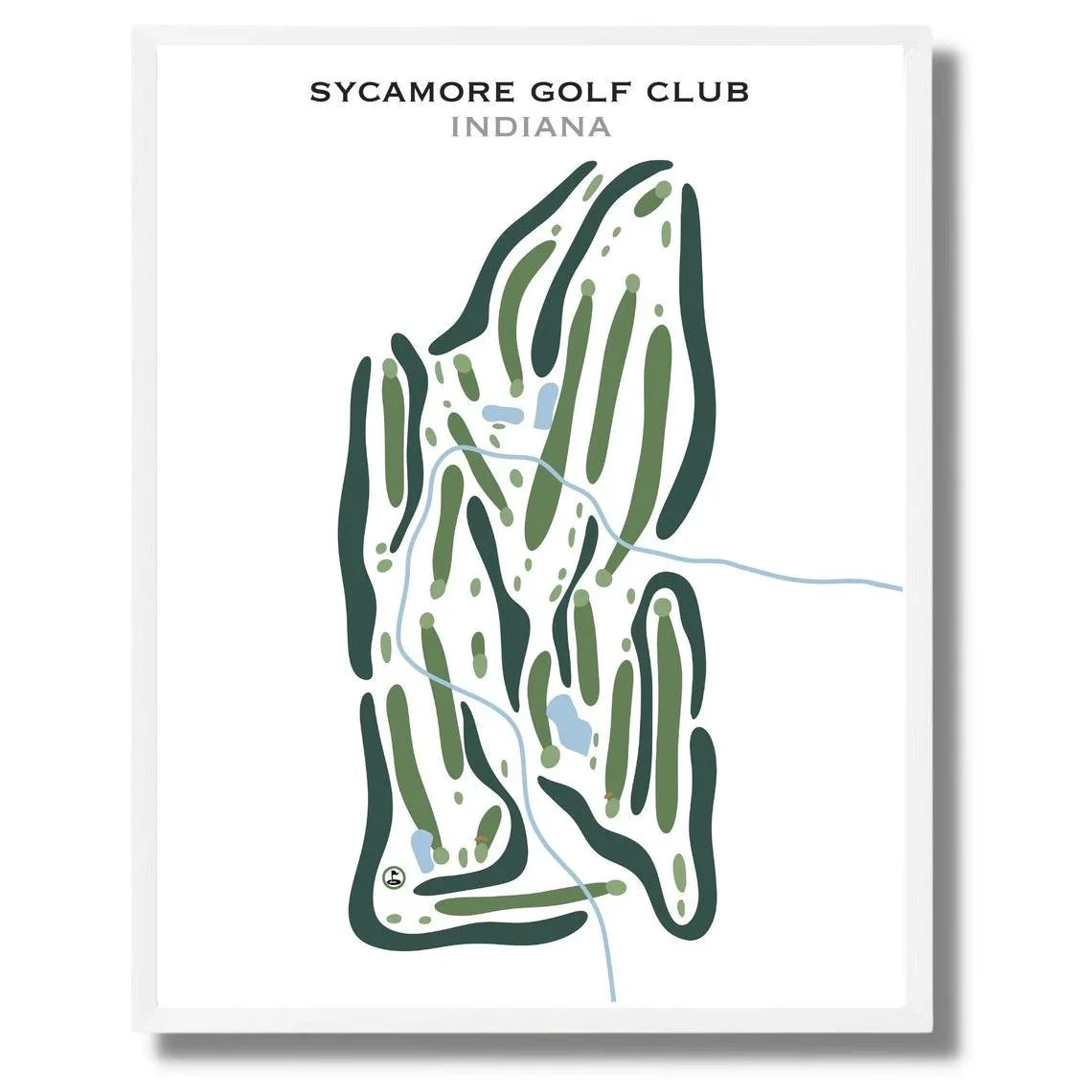 Sycamore Golf Club, Indiana - Printed Golf Courses