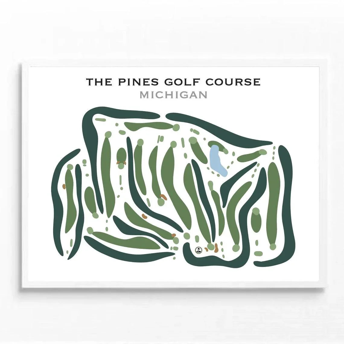 The Pines Golf Course, Michigan - Printed Golf Courses