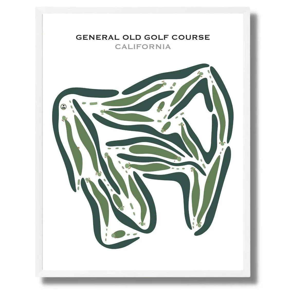 General Old Golf Course, California - Printed Golf Courses