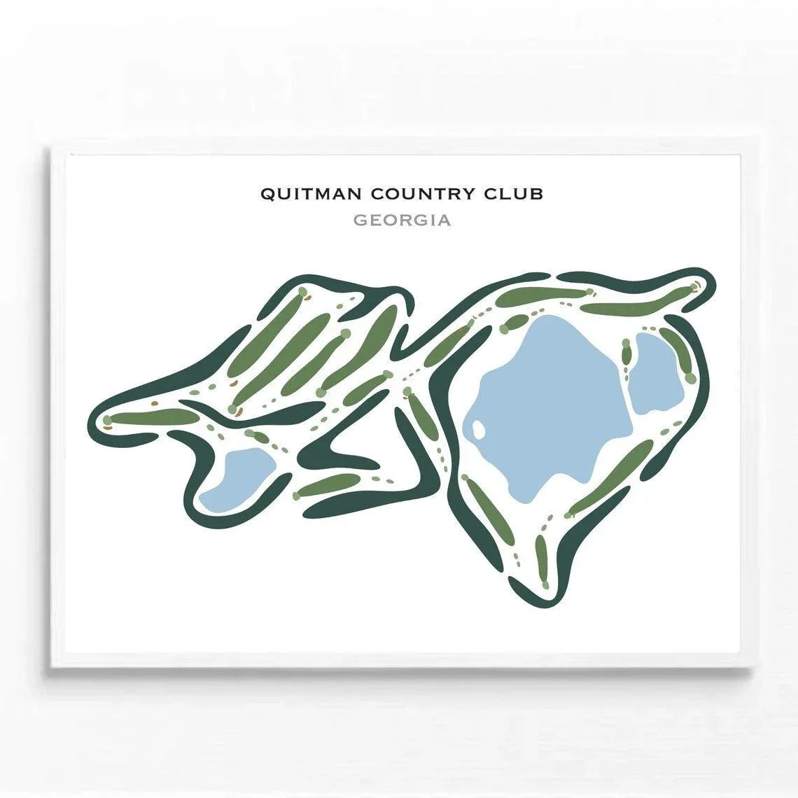 Quitman Country Club, Georgia - Printed Golf Courses