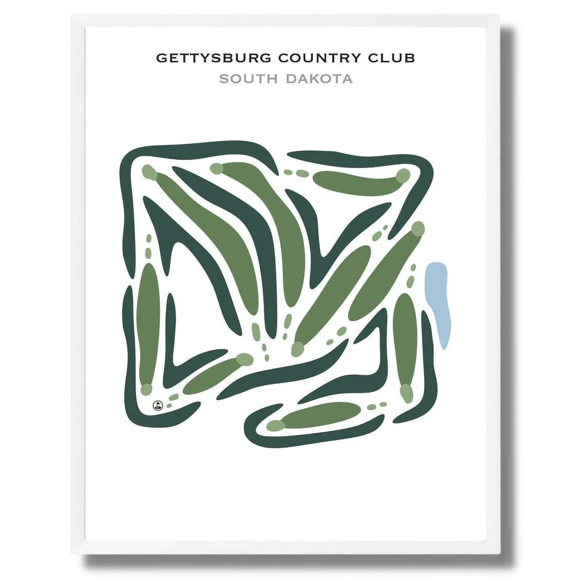 Gettysburg Country Club, South Dakota - Printed Golf Courses