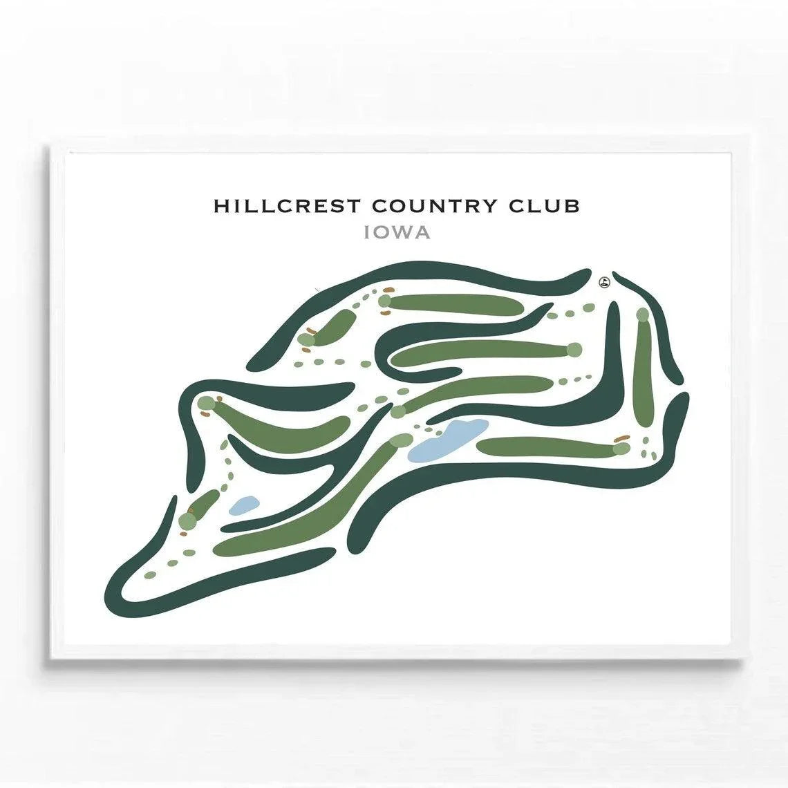 Hillcrest Country Club, Iowa - Printed Golf Courses
