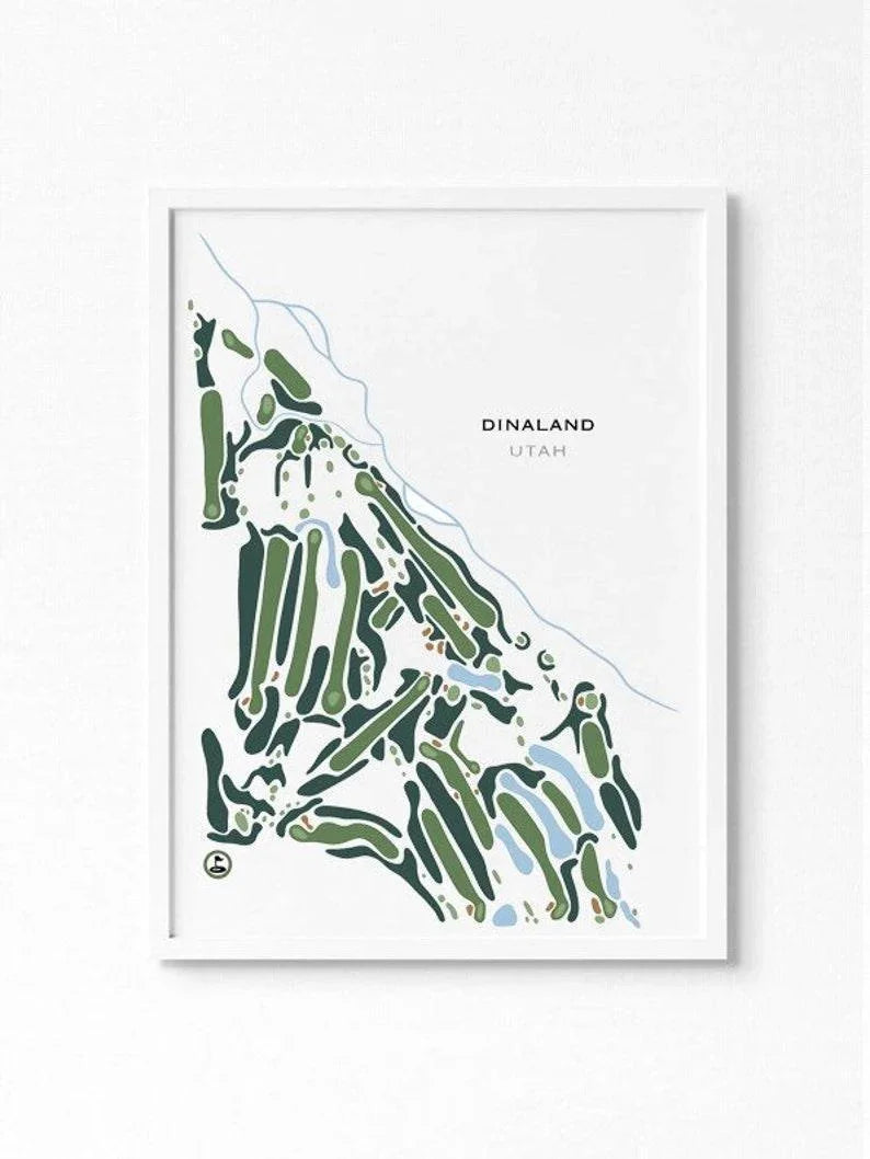 Dinaland Golf Course, Vernal Utah - Printed Golf Courses
