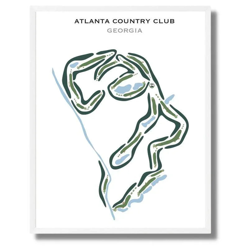Atlanta Country Club, Georgia - Printed Golf Courses