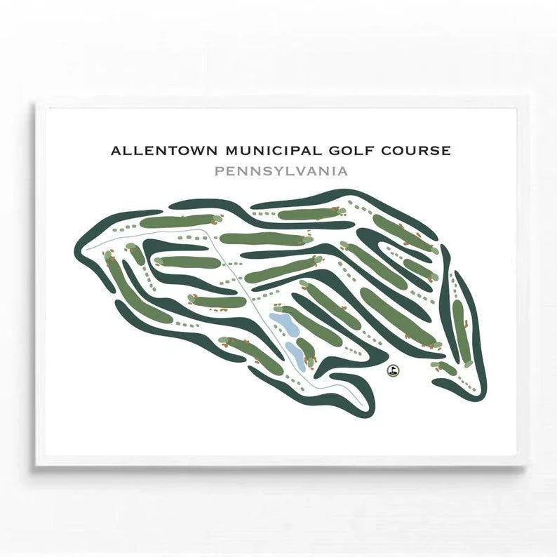 Allentown Municipal Golf Course, Pennsylvania - Printed Golf Courses