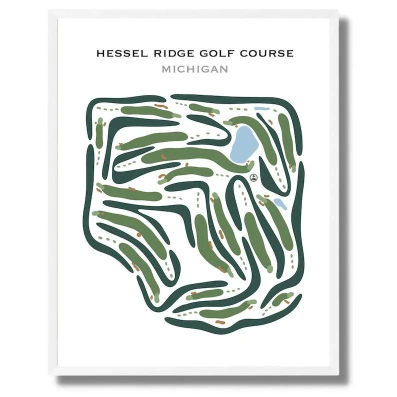 Hessel Ridge Golf Course, Michigan - Printed Golf Courses