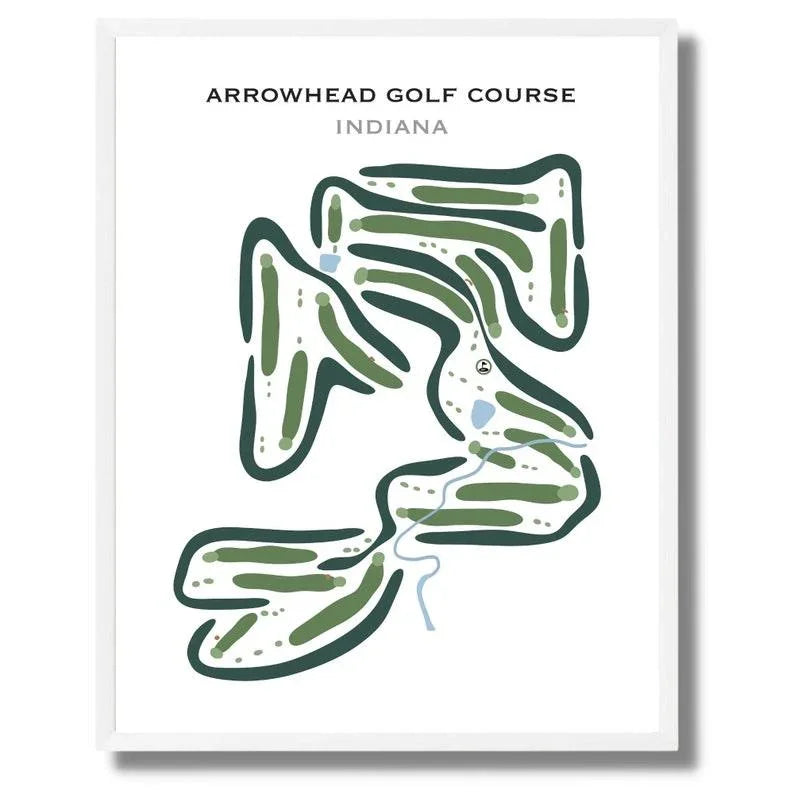 Arrowhead Golf Course, Indiana - Printed Golf Courses