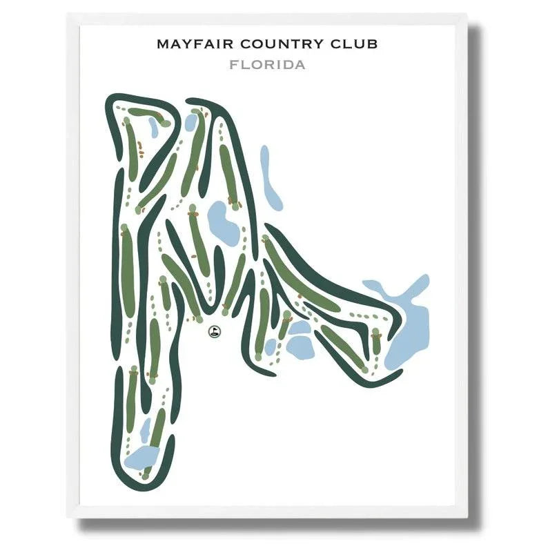Mayfair Country Club, Florida - Printed Golf Courses