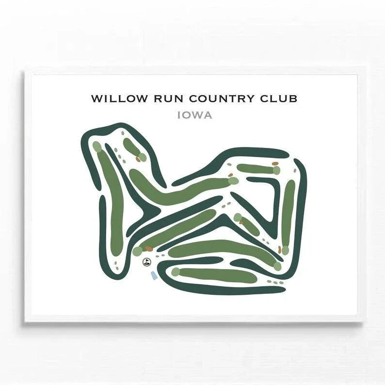 Willow Run Country Club, Iowa - Printed Golf Courses
