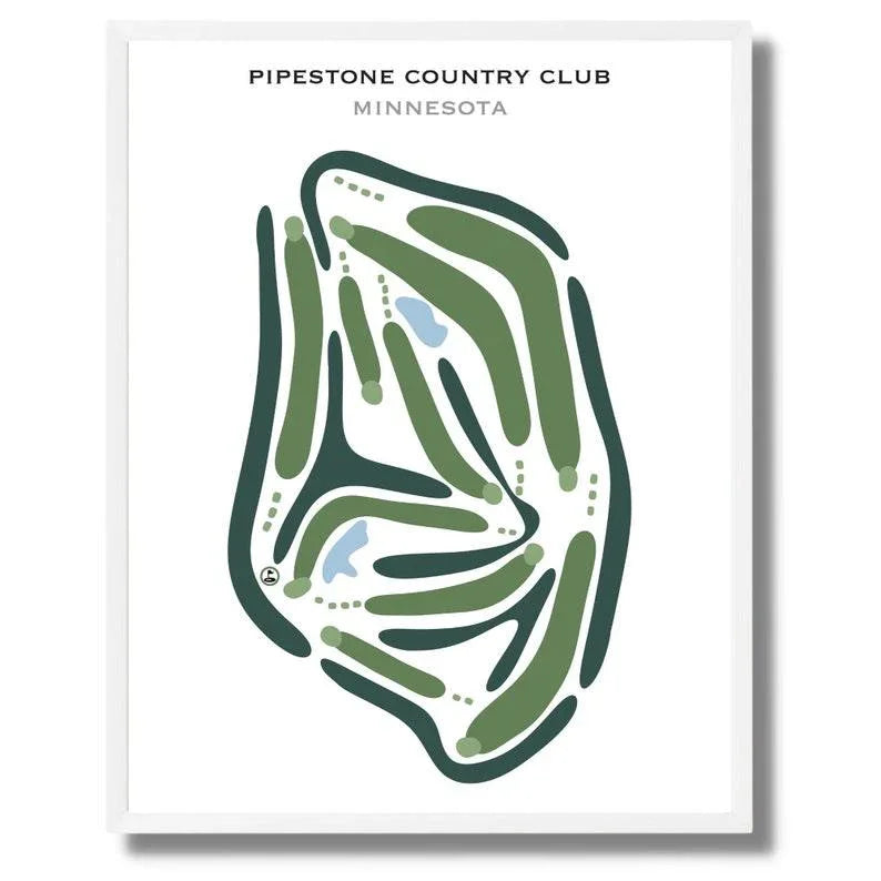 Pipestone Country Club, Minnesota - Printed Golf Courses