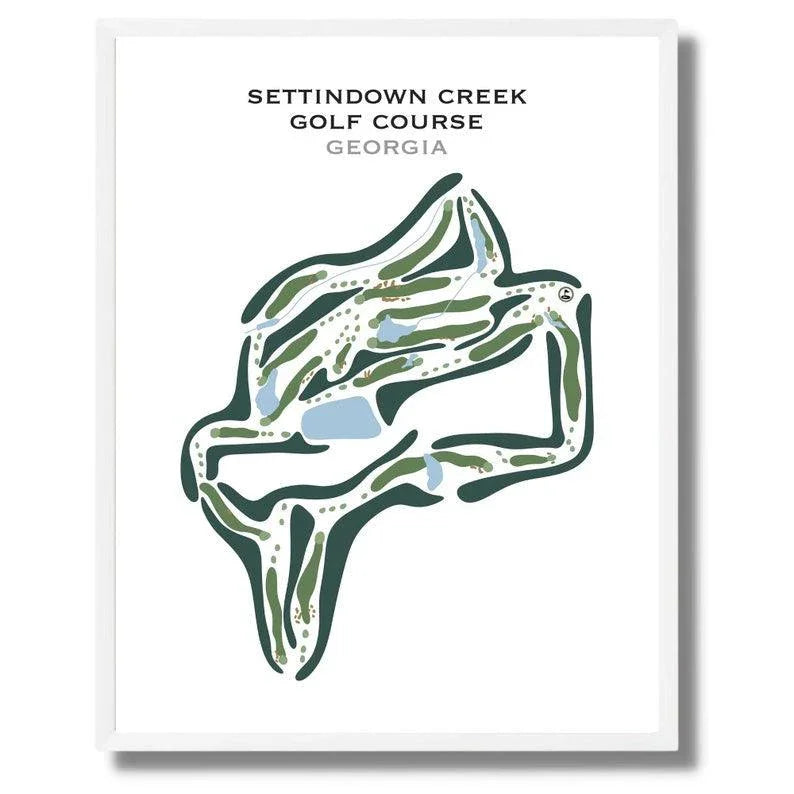 Settindown Creek Golf Course, Georgia - Printed Golf Courses
