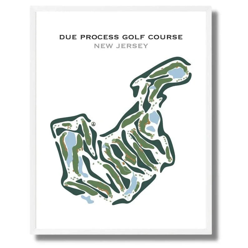 Due Process Golf Course, New Jersey - Printed Golf Courses