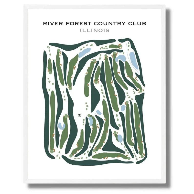 River Forest Country Club, Illinois - Printed Golf Courses