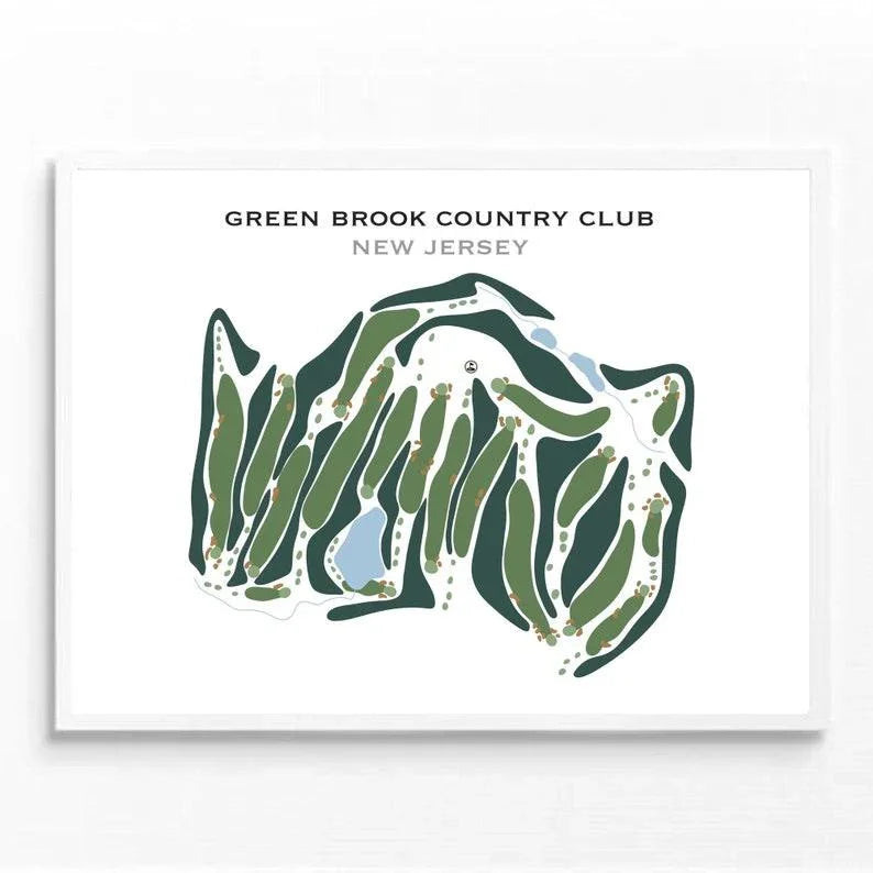 Green Brook Country Club, New Jersey - Printed Golf Courses