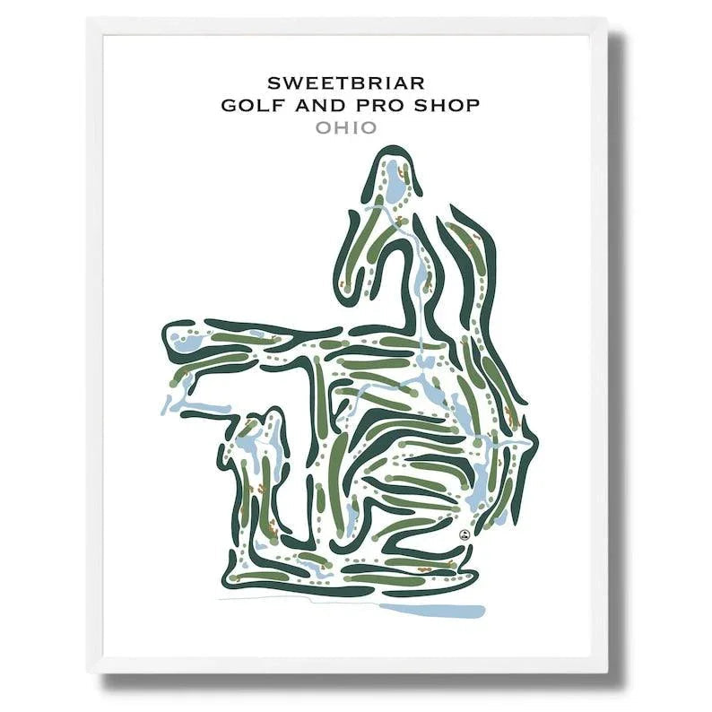 Sweetbriar Golf & Pro Shop, Ohio - Printed Golf Courses