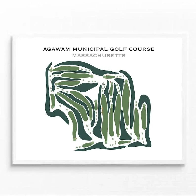 Agawam Municipal Golf Course, Massachusetts - Printed Golf Courses