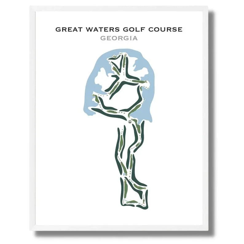 Great Waters Golf Course, Georgia - Printed Golf Courses