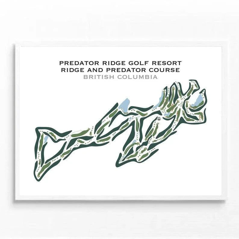 Predator Ridge Golf Resort Ridge and Predator Course, British Columbia - Printed Golf Courses