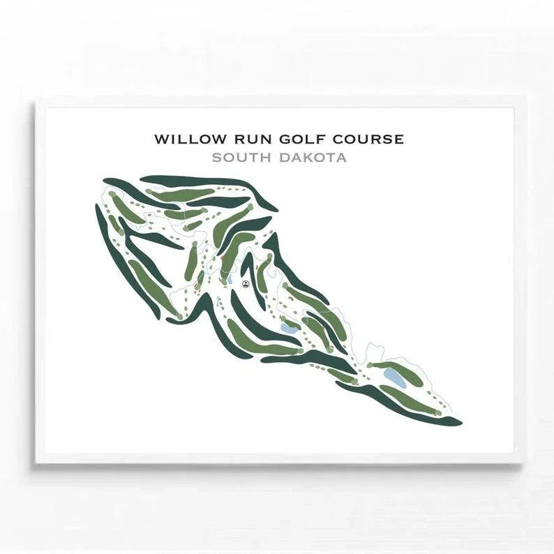 Willow Run Golf Course, South Dakota - Printed Golf Courses