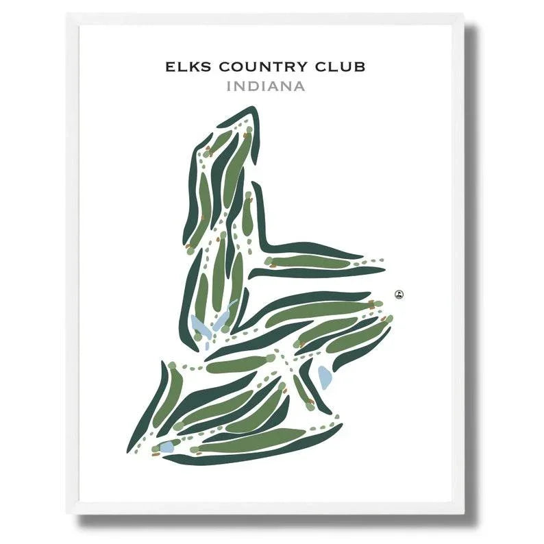 Elks Country Club, Indiana - Printed Golf Courses