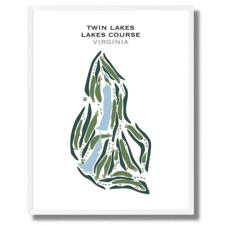 Twin Lakes Lakes Course, VA - Printed Golf Courses