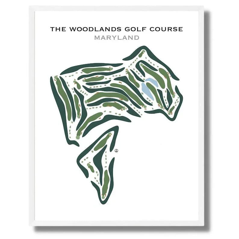 The Woodlands Golf Course, Maryland - Printed Golf Courses