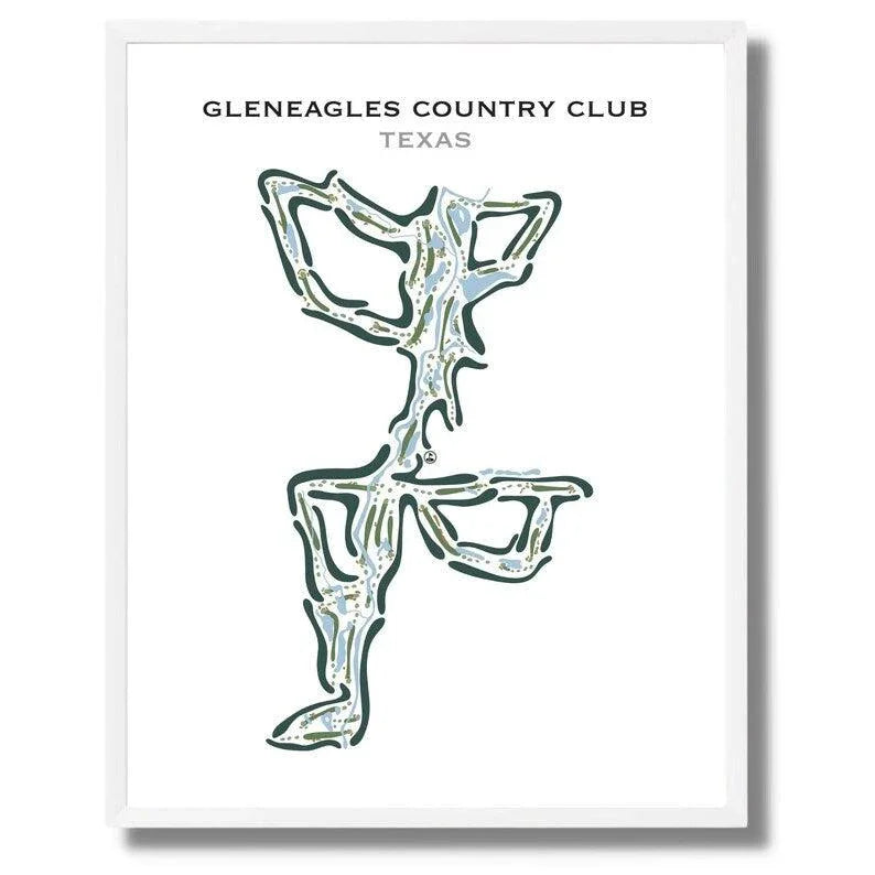 Gleneagles Country Club, Texas - Printed Golf Courses