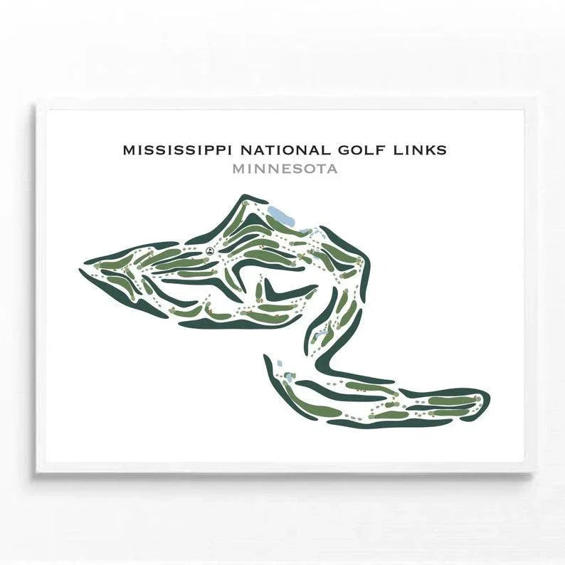 Mississippi National Golf Links, Minnesota - Printed Golf Courses