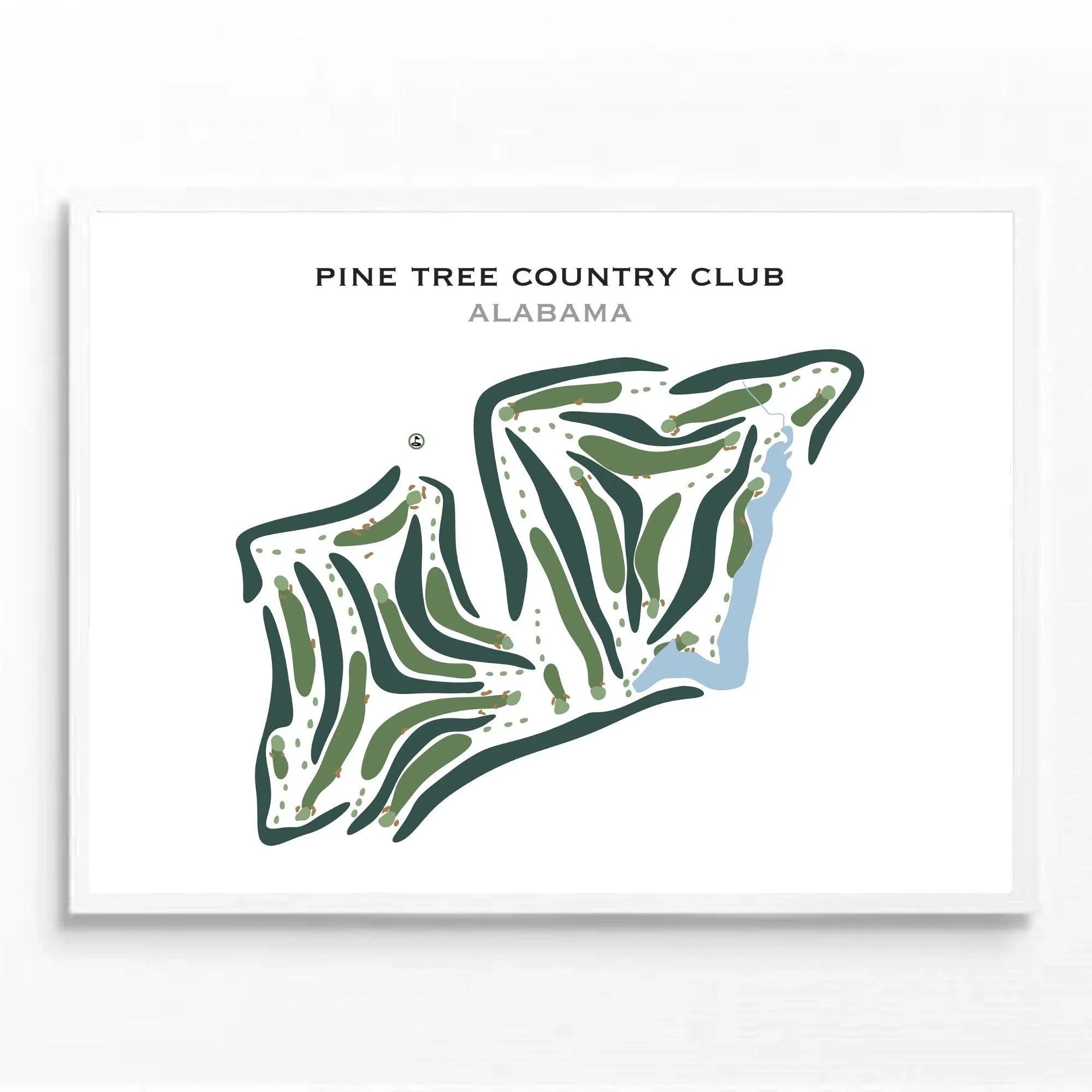 Pine Tree Country Club, Alabama - Printed Golf Courses