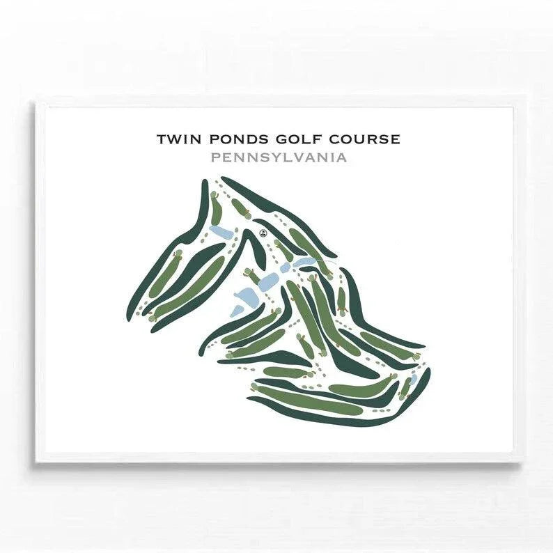 Twin Ponds Golf Course, Pennsylvania - Printed Golf Courses